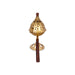 Dhoop Stand With Wooden Handle - 8 x 8 Inches | Brass Dhup Dhani With Lid/ Sambrani Stand for Pooja/ 425 Gms - Sambrani Stand