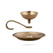 Nanda Deepam With Plate - 2 x 4 Inches | Brass Nanda Vilakku With Handle/ Nandha Vilakku for Pooja/ 130 Gms - Nanda Deep & Pyali Deep
