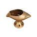 Shankh Shape Brass Lamp With Base - 3.5 x 4 Inches | Brass Deepam/ Brass Pooja Diya/ Brass Vilakku for Home - Decorative Lamp
