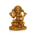 Lakshmi Idol Sitting On Lotus - 4.5 x 3.5 Inches | Antique Brass Idol/ Laxmi Idol for Pooja/ 865 Gms Approx - Brass Murties