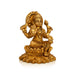 Lakshmi Idol Sitting On Lotus - 4.5 x 3.5 Inches | Antique Brass Idol/ Laxmi Idol for Pooja/ 865 Gms Approx - Brass Murties