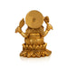 Ganesh Murti Sitting On Lotus - 4.5 x 4 Inches | Antique Brass Idol/ Ganpati Murti for Pooja/ 1.005 Kgs Approx - Brass Murties