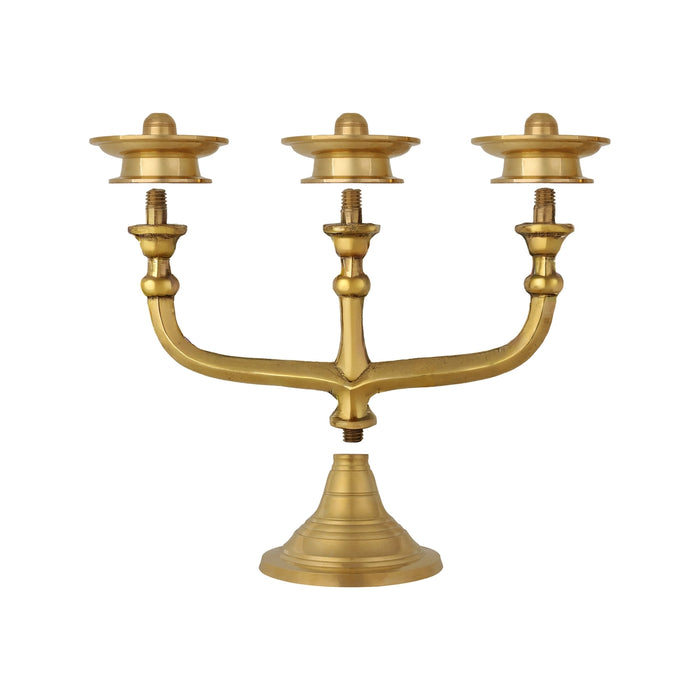 Kerala Kavara Vilakku - 7 x 11 Inches | Brass Deepam / Oil Diya / Lamp / Vilakku for Pooja/ Traditional Deepam - Kerala Vilakku