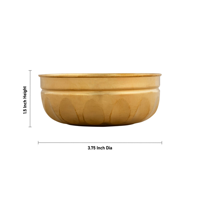Brass Bowl - 1.5 x 3.75 Inches | Brass Cup/ Pooja Bowl/ Pooja Cup for Home/ 50 Gms Approx - Bowls