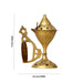Dhoop Stand With Wooden Handle - 5 x 3.5 Inches | Brass Sambrani Stand With Lid/ Dhoop Batti Stand for Pooja - Sambrani Stand
