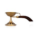 Dhoop Dhani With Lid - 7 x 8 Inches | Brass Dhup Dhani With Wooden Handle/ Sambrani Burner for Pooja/ 355 Gms - Sambrani Stand