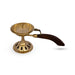 Dhoop Dhani With Lid - 7 x 8 Inches | Brass Dhup Dhani With Wooden Handle/ Sambrani Burner for Pooja/ 355 Gms - Sambrani Stand