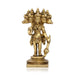 Panchmukhi Hanuman Murti Standing On Base - 4.5 x 2.5 Inches | Antique Brass Idol/ 5 Face Anjaneya Statue for Pooja - Brass Murties