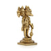 Panchmukhi Hanuman Murti Standing On Base - 4.5 x 2.5 Inches | Antique Brass Idol/ 5 Face Anjaneya Statue for Pooja - Brass Murties