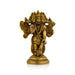 Panchmukhi Hanuman Murti Standing On Base - 4 x 2.5 Inches | Antique Brass Idol/ 5 Face Anjaneya Statue for Pooja - Brass Murties