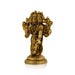 Panchmukhi Hanuman Murti Standing On Base - 4 x 2.5 Inches | Antique Brass Idol/ 5 Face Anjaneya Statue for Pooja - Brass Murties