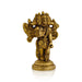 Panchmukhi Hanuman Murti Standing On Base - 4 x 2.5 Inches | Antique Brass Idol/ 5 Face Anjaneya Statue for Pooja - Brass Murties
