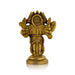 Panchmukhi Hanuman Murti Standing On Base - 4 x 2.5 Inches | Antique Brass Idol/ 5 Face Anjaneya Statue for Pooja - Brass Murties