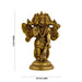 Panchmukhi Hanuman Murti Standing On Base - 4 x 2.5 Inches | Antique Brass Idol/ 5 Face Anjaneya Statue for Pooja - Brass Murties