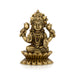 Lakshmi Idol Sitting On Lotus - 3 x 2 Inches | Antique Brass Idol/ Laxmi Murti for Pooja/ 290 Gms Approx - Brass Murties