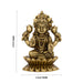 Lakshmi Idol Sitting On Lotus - 3 x 2 Inches | Antique Brass Idol/ Laxmi Murti for Pooja/ 290 Gms Approx - Brass Murties