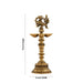 5 Face Vilakku With Annam Design - 12 x 5 Inches | Antique Brass Lamp/ Brass Deepam for Pooja/ 2.145 Kgs Approx - 5 Faced lamp