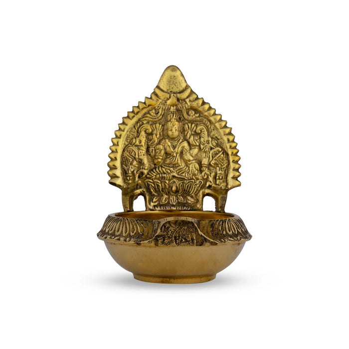Kubera Vilakku - 5 x 3.5 Inches | Brass Lamp/ Kamakshi Kuber Deepam/ Kuber Diya for Pooja - Kuber Deep