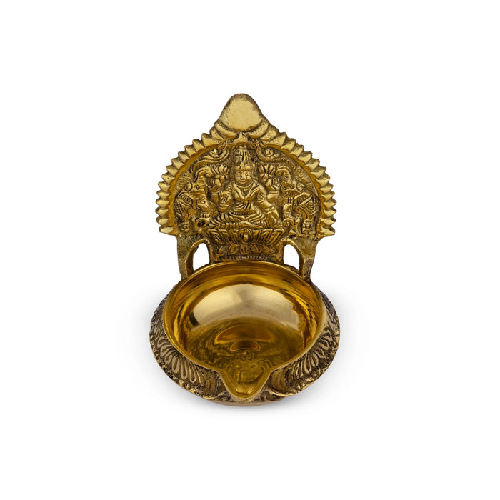 Kubera Vilakku - 5 x 3.5 Inches | Brass Lamp/ Kamakshi Kuber Deepam/ Kuber Diya for Pooja - Kuber Deep