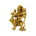 Durga Idol Sitting On Tiger - 4.5 x 3.5 Inches | Antique Brass Idol/ Durga Murti for Pooja/ 490 Gms Approx - Brass Murties