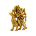 Durga Idol Sitting On Tiger - 4.5 x 3.5 Inches | Antique Brass Idol/ Durga Murti for Pooja/ 490 Gms Approx - Brass Murties