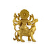 Durga Idol Sitting On Tiger - 4.5 x 3.5 Inches | Antique Brass Idol/ Durga Murti for Pooja/ 490 Gms Approx - Brass Murties