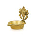 Shankh Design Brass Lamp - 2.25 x 2 Inches | Brass Deepam/ Brass Vilakku for Pooja - Deity Lamps