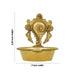Shankh Design Brass Lamp - 2.25 x 2 Inches | Brass Deepam/ Brass Vilakku for Pooja - Deity Lamps