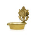 Brass Lamp - 2.25 x 2 Inches | Chakra Design Brass Vilakku/ Brass Deepam for Pooja - Deity Lamps