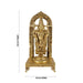 Vishnu Lakshmi Idol With Arch Standing On Chowki - 26 x 12 Inches | Antique Brass Idol/ Balaji Murti With Laxmi Idol - Brass Murties