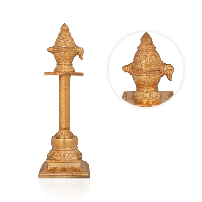 Angusham with Peedam - 15 x 4 Inches | Panchaloha Tool / Elephant Goad / South Indian Temple & Heritage Decor - Deity Accessories