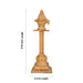 Angusham with Peedam - 15 x 4 Inches | Panchaloha Tool / Elephant Goad / South Indian Temple & Heritage Decor - Deity Accessories