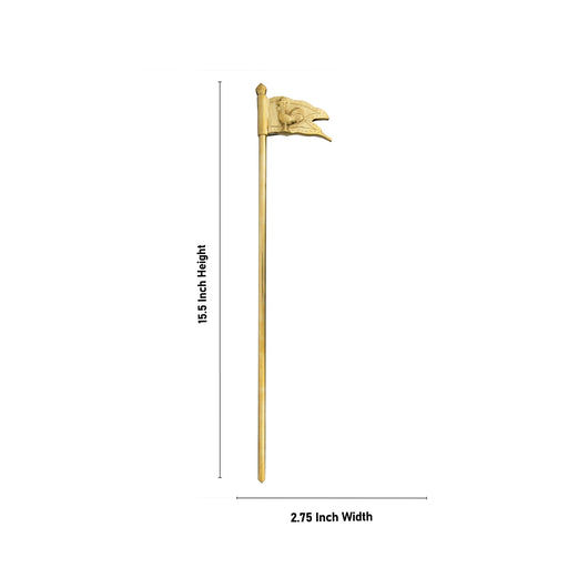Seval Kodi - 15.5 x 2.75 Inches | Brass Seval Flag/ Seval Kodi Flag/ Murugan Seval Kodi for Pooja/ 300 Gms - Deity Accessories