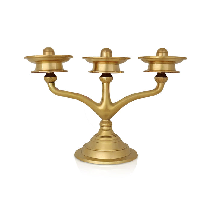 Kerala Kavara Vilakku - 8 x 10 Inches | Brass Deepam / Oil Diya / Lamp / Vilakku for Pooja/ Traditional Deepam - Kerala Vilakku