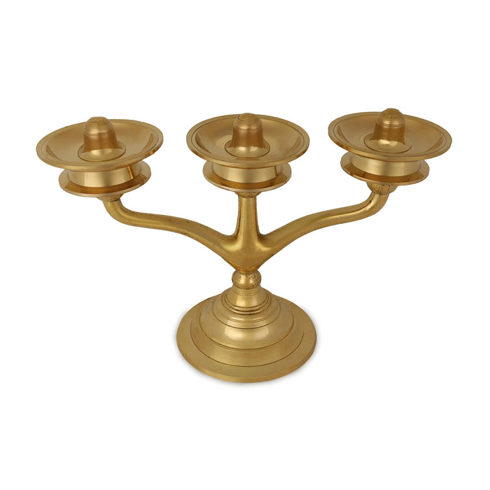 Kerala Kavara Vilakku - 8 x 10 Inches | Brass Deepam / Oil Diya / Lamp / Vilakku for Pooja/ Traditional Deepam - Kerala Vilakku