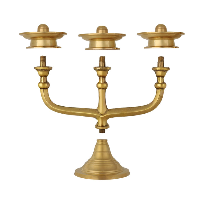 Kerala Kavara Vilakku - 8 x 10 Inches | Brass Deepam / Oil Diya / Lamp / Vilakku for Pooja/ Traditional Deepam - Kerala Vilakku