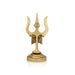 Brass Trishul With Base - 4.5 x 2.25 Inches | God Shiva Trishul/ Antique Polish Soolam/ Durga Trishul for Pooja - Deity Accessories
