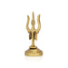 Brass Trishul With Base - 4.5 x 2.25 Inches | God Shiva Trishul/ Antique Polish Soolam/ Durga Trishul for Pooja - Deity Accessories