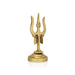 Brass Trishul With Base - 4.5 x 2.25 Inches | God Shiva Trishul/ Antique Polish Soolam/ Durga Trishul for Pooja - Deity Accessories