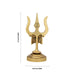 Brass Trishul With Base - 4.5 x 2.25 Inches | God Shiva Trishul/ Antique Polish Soolam/ Durga Trishul for Pooja - Deity Accessories