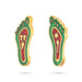 Padam Pair - 1 x 3 Inches | Metal Padham/ Metal Paduka for Pooja - Pooja Box & Paduka