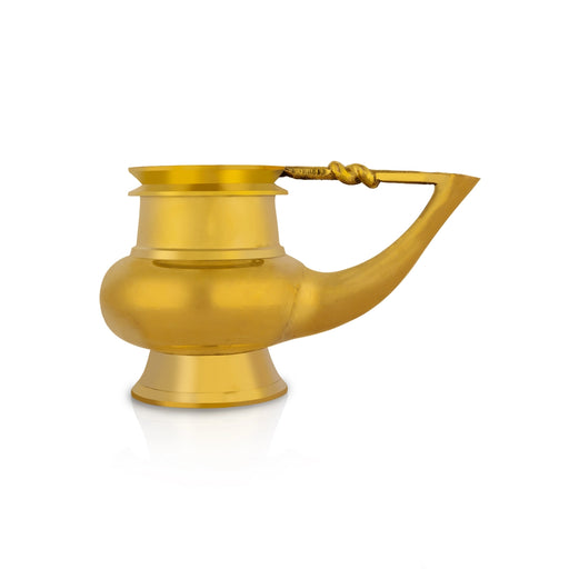 Brass Kindi - 3.75 X 6 Inches | Brass Kamandalam/ Brass Kalash For Pooja Rituals And Holy Water Offering - Kalash & Pooja Lota