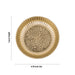 Brass Plate - 1 x 4.75 Inches | Engraved Flower Design Thali Plate/ Pooja Plate for Home - Pooja Plate & Tray