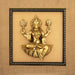 Brass Varahi Amman Statue Framed On Raw Silk Photo Frame - 15 x 15 Inches | Varahi Picture Frame for Wall Decor - Hindu God Photos & Frames