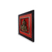 Brass Kalash Framed On Raw Silk Photo Frame - 15 x 15 Inches | Kalasam Picture Frame for Wall Decor - Hindu God Photos & Frames