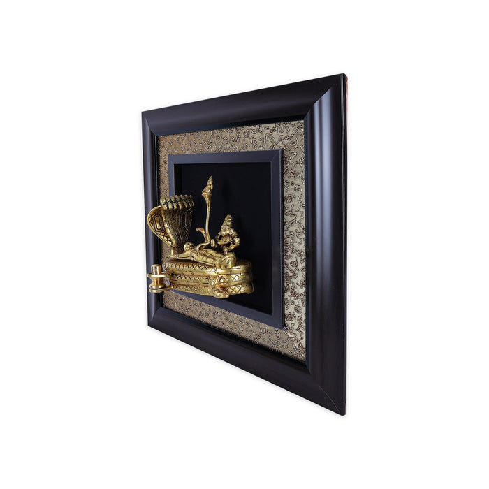 Brass Padmanabha Swamy Photo Frame - 15 x 15 Inches | Padmanabhaswamy Picture Frame for Wall Decoration - Hindu God Photos & Frames