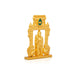 Murugan Statue With Temple Design Arch - 3 x 2.25 Inches | Zinc Kartikeya Statue/ Murugan Silai for Table Top - Gold Polish Murties