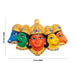 Panchamukha Anjaneya Wall Hanging - 3.5 x 7 Inches | Metal Hanuman Wall Hanger/ Painted Wall Decoration - Wall Hanging
