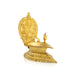 Ashtalakshmi Design Kamakshi Deepam - 7.5 x 4.5 Inches | Brass Lamp/ Gold Polish Kamatchi Vilakku for Pooja - Deity Lamps