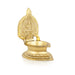Kamakshi Deepam - 6 x 4 Inches | Kamakshi Vilakku/ Gold Polish Kamatchi Vilakku/ Brass Lamp for Pooja - Deity Lamps
